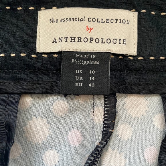 Anthropologies Kick Flare Trouser Pants Starburst Pattern Size 10 - Picture 11 of 14